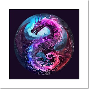 Lunar Guardian: Moonlit Dragon Crest Posters and Art